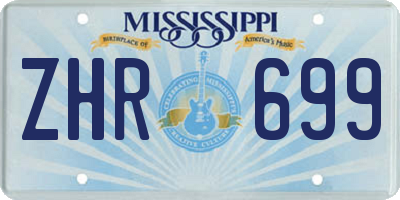 MS license plate ZHR699