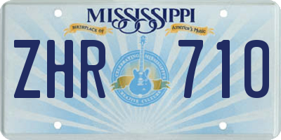 MS license plate ZHR710