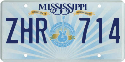 MS license plate ZHR714