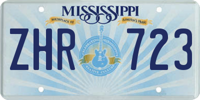 MS license plate ZHR723
