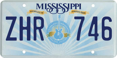 MS license plate ZHR746