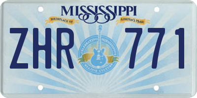 MS license plate ZHR771