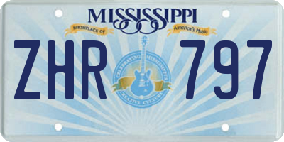 MS license plate ZHR797