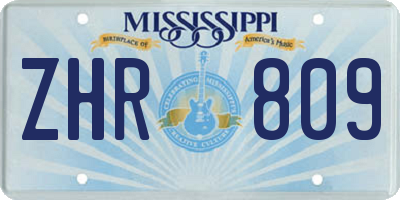 MS license plate ZHR809