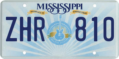 MS license plate ZHR810