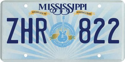 MS license plate ZHR822