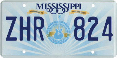 MS license plate ZHR824