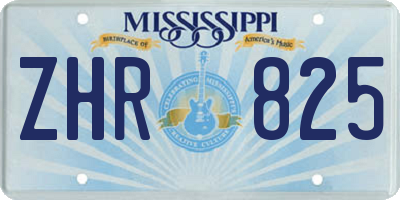 MS license plate ZHR825