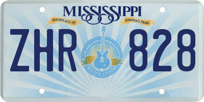 MS license plate ZHR828