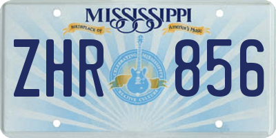 MS license plate ZHR856
