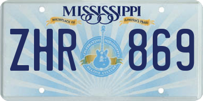 MS license plate ZHR869