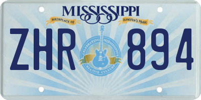 MS license plate ZHR894