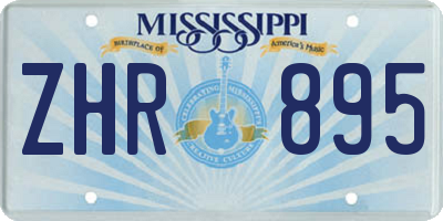 MS license plate ZHR895