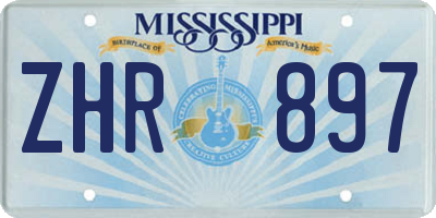 MS license plate ZHR897