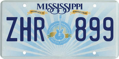 MS license plate ZHR899