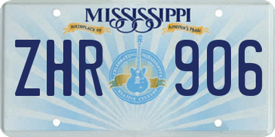 MS license plate ZHR906