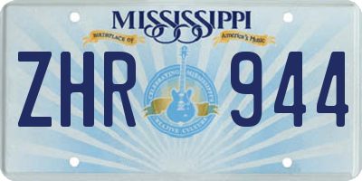 MS license plate ZHR944
