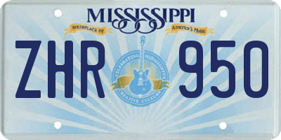 MS license plate ZHR950