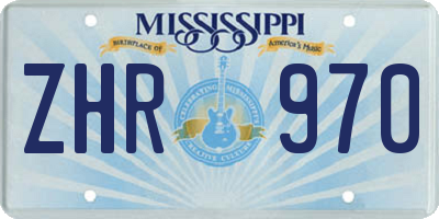 MS license plate ZHR970