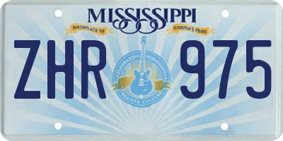 MS license plate ZHR975
