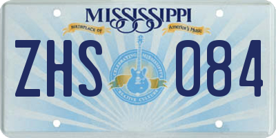MS license plate ZHS084