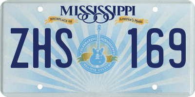 MS license plate ZHS169