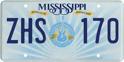 MS license plate ZHS170
