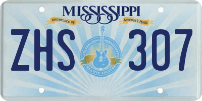 MS license plate ZHS307