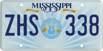 MS license plate ZHS338