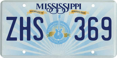 MS license plate ZHS369