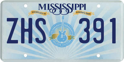 MS license plate ZHS391