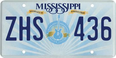 MS license plate ZHS436