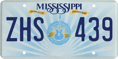 MS license plate ZHS439