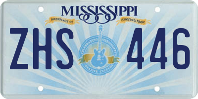 MS license plate ZHS446