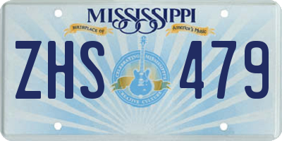 MS license plate ZHS479