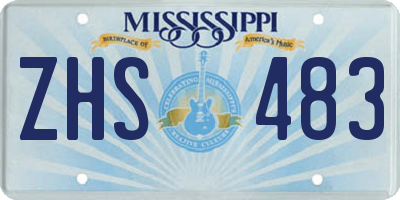 MS license plate ZHS483
