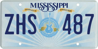 MS license plate ZHS487