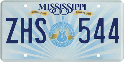 MS license plate ZHS544