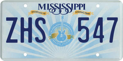 MS license plate ZHS547