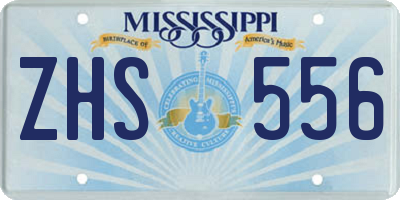 MS license plate ZHS556