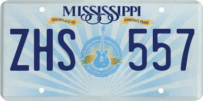 MS license plate ZHS557