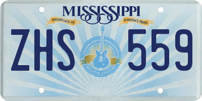 MS license plate ZHS559