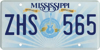 MS license plate ZHS565