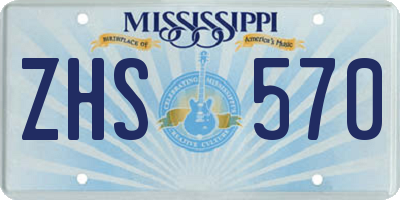 MS license plate ZHS570