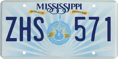 MS license plate ZHS571