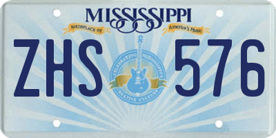 MS license plate ZHS576