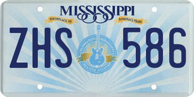 MS license plate ZHS586