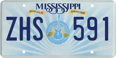 MS license plate ZHS591