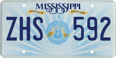 MS license plate ZHS592