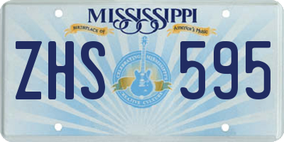 MS license plate ZHS595